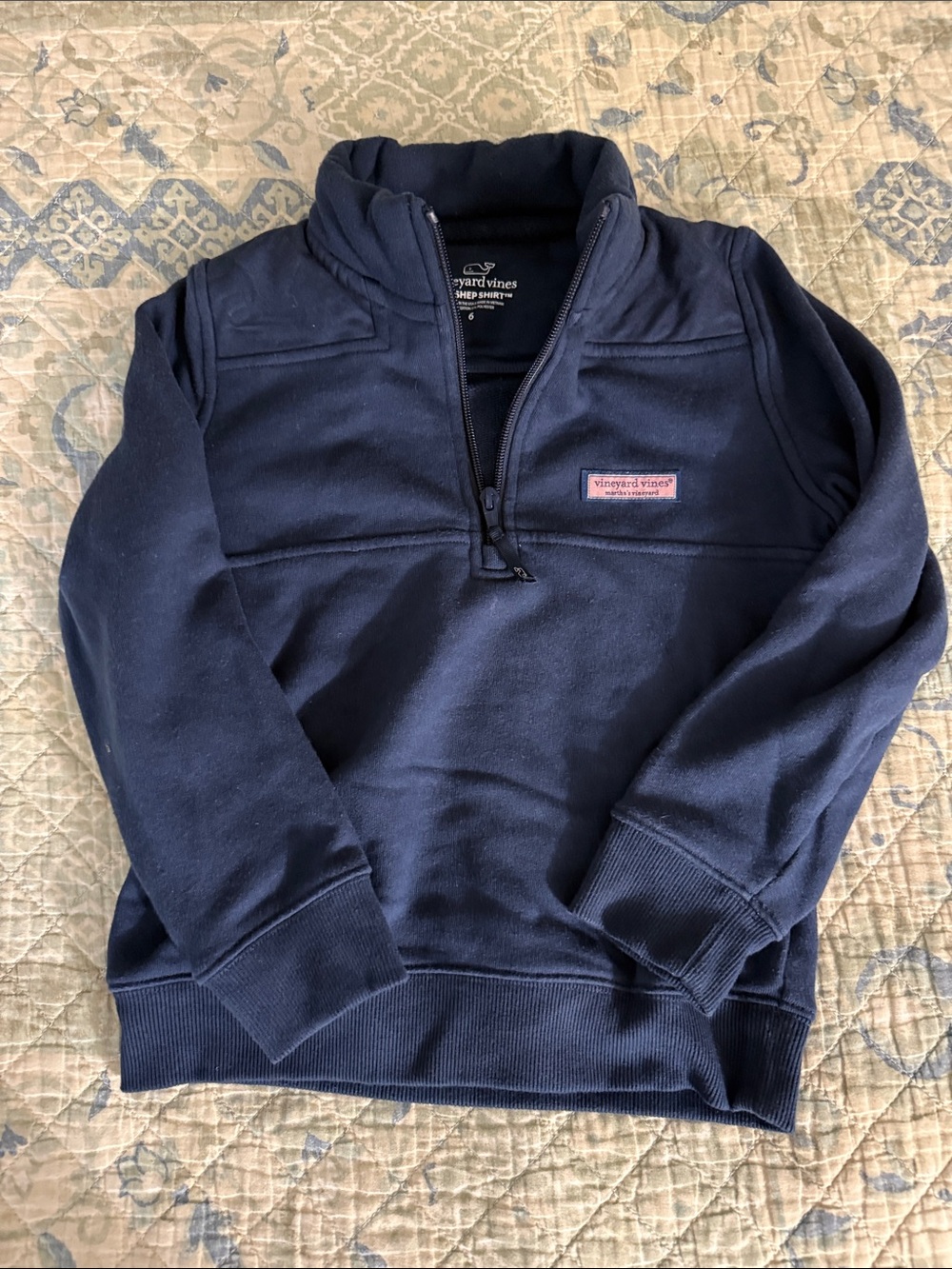Vineyard Vines Navy Half-Zip Pullover SHEP SHIRT